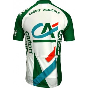 Credit Agricole 2005 Kurzarmtrikot mit kurzem Reißverschluss