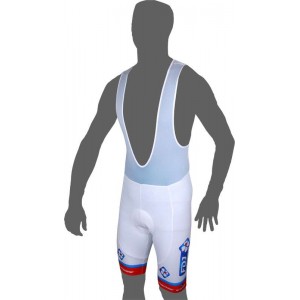 FRANCAISE DES JEUX(FDJ) 2016 Trägerhose weiß-B'TWIN