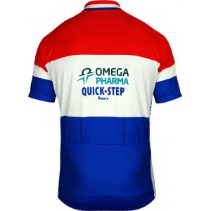 OMEGA PHARMA-QUICKSTEP Holländischer Meister 2013-Kurzarmtrikot mit kurzem Reißverschluss