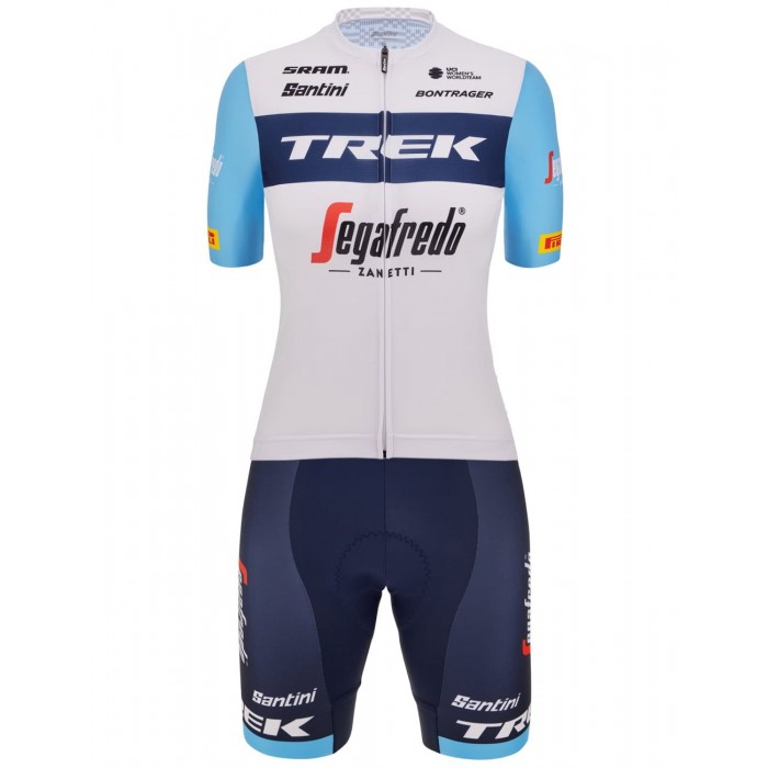 TREK-SEGAFREDO Damen Team 2023 Radsport Set(Radtrikot langer RV+Radhose)